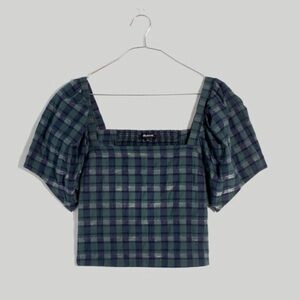 Madewell Hopewell Puff-Sleeve Crop Top